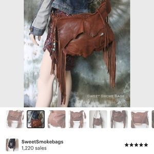 Leather handmade boho bag from Etsy NWOT